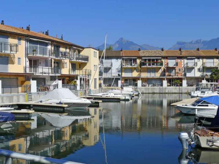 Superbe Appartement Dans La Marina Du Bouveret Port-Valais Exteriör bild